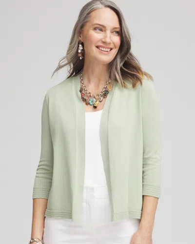 Chico's Short Summer Romance Cardigan Sweater In Moroccan Mint Size 0/2 |