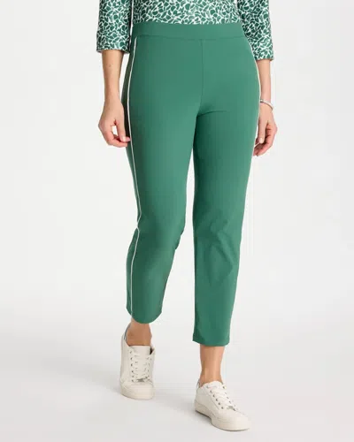 Chico's Side Piping Ankle Pants In Water Lily Green