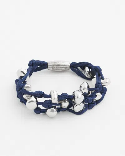 Chico's Silk Cord Magnetic Bracelet |  In Blue