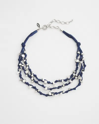 Chico's Silk Cord Necklace |  In Blue
