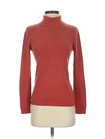 Pre-owned Chico's Silk Pullover Sweater In Red