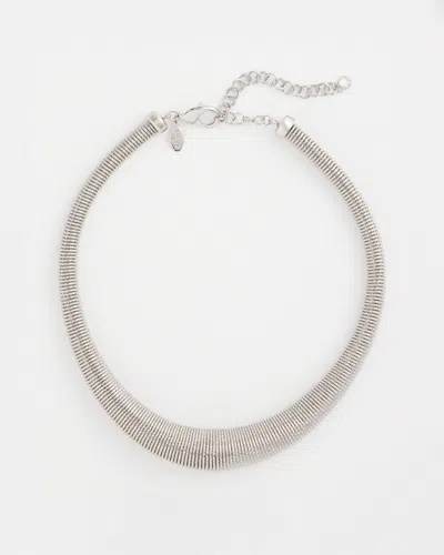 Chico's Silver Coil Statement Necklace |