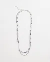 Chico's Silver Tone & Pearl Necklace |  In Silver