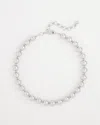 Chico's Silver Tone Beaded Collar Necklace |  In Silver