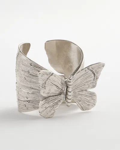 Chico's Silver-tone Butterfly Cuff Bracelet |