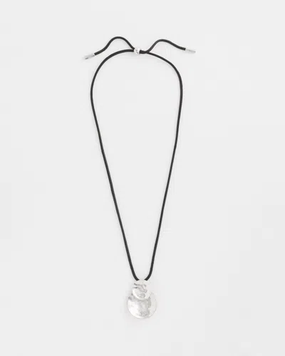 Chico's Silver Tone Circles Pendant Necklace |
