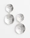 Chico's Silver Tone Disc Drop Earrings |  In Silver