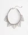 Chico's Silver Tone Fringe Collar Necklace |  In Silver