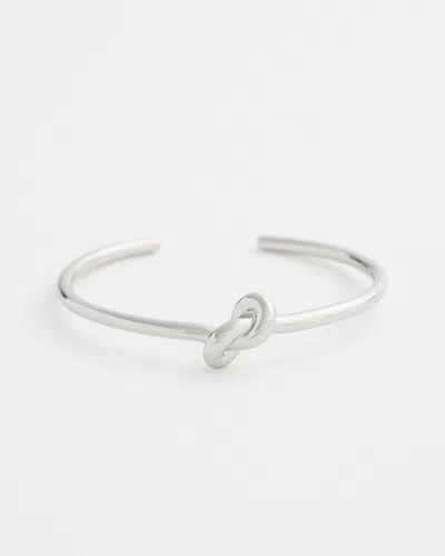 Chico's Silver Tone Knot Cuff Bracelet |