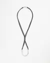Chico's Silver Tone Multi Strand Cord Necklace |  In Black/silver