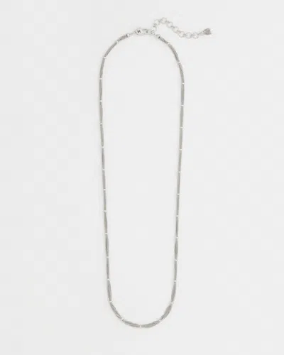 Chico's Silver Tone Single Strand Necklace |