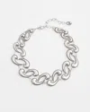 Chico's Silver Tone Waves Collar Necklace |  In Silver