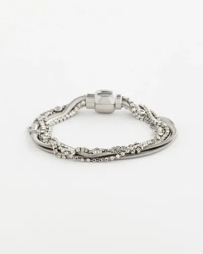 Chico's Silvertone Multistrand Bracelet In Metallic