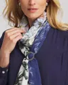 Chico's Silvertone Scarf Ring In Metallic In Silver