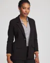 Chico's Single-breasted Sweater Blazer In Black In Black
