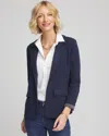 Chico's Single-breasted Sweater Blazer In Blue