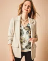 Chico's Single-breasted Sweater Blazer In Taupe In Brown
