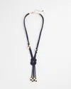 Chico's Single Strand Rope Necklace |  In Blue