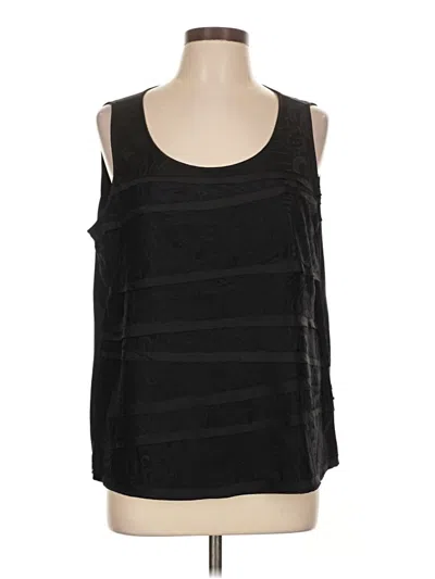 Pre-owned Chico's Sleeveless Blouse In Black