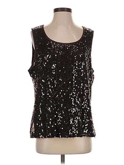 Pre-owned Chico's Sleeveless Blouse In Black