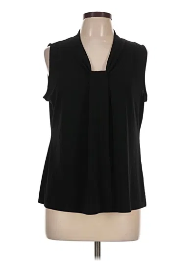 Pre-owned Chico's Sleeveless Blouse In Black