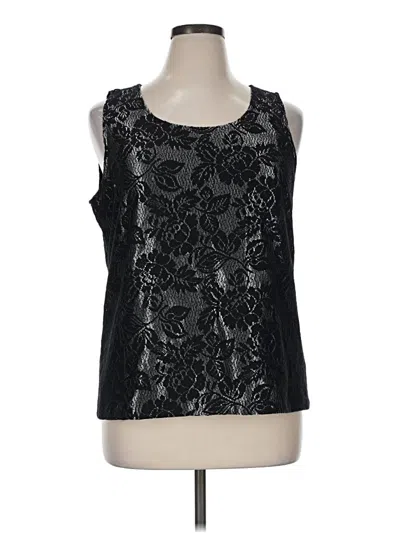 Pre-owned Chico's Sleeveless Blouse In Black