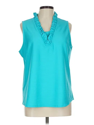 Pre-owned Chico's Sleeveless Blouse In Blue
