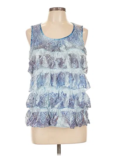 Pre-owned Chico's Sleeveless Blouse In Blue