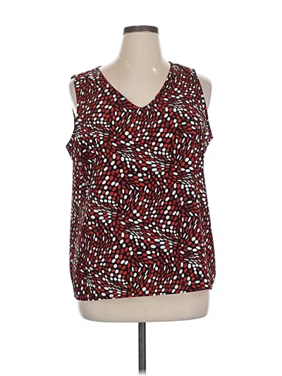 Pre-owned Chico's Sleeveless Blouse In Burgundy