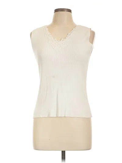 Pre-owned Chico's Sleeveless Blouse In Ivory