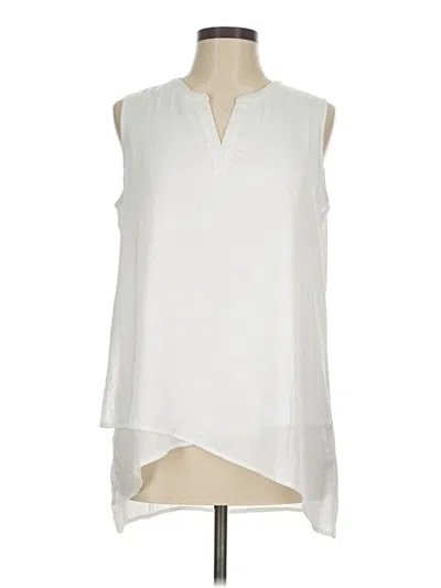 Pre-owned Chico's Sleeveless Blouse In Ivory