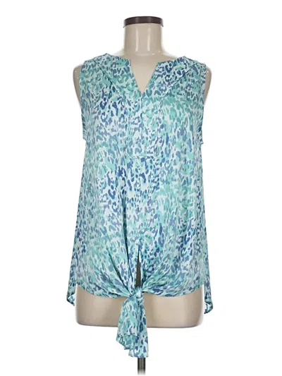 Pre-owned Chico's Sleeveless Blouse In Teal