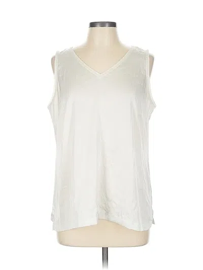 Pre-owned Chico's Sleeveless Blouse In White