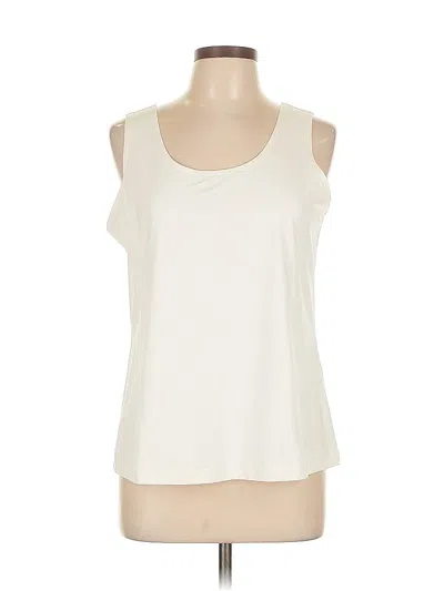 Pre-owned Chico's Sleeveless Blouse In White