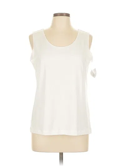 Pre-owned Chico's Sleeveless Blouse In White