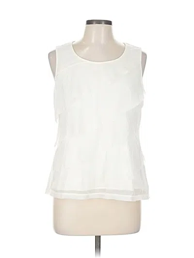 Pre-owned Chico's Sleeveless Blouse In White
