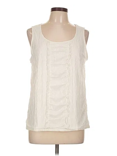 Pre-owned Chico's Sleeveless Blouse In White