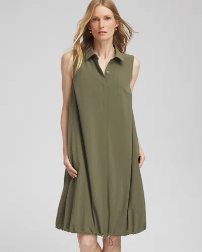 Chico's Sleeveless Bungee Dress In Olive Green Size 8/10 |  Zenergy Activewear
