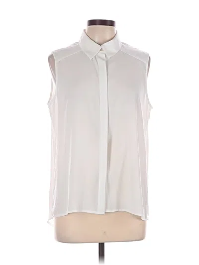 Pre-owned Chico's Sleeveless Button Down Shirt In Ivory