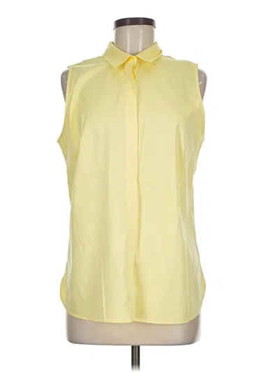 Pre-owned Chico's Sleeveless Button Down Shirt In Yellow