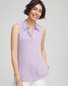 Chico's Sleeveless Collared Tunic In Purple In Purple