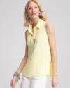 Chico's Sleeveless Collared Tunic In Yellow In Yellow