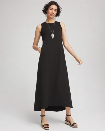 Chico's Sleeveless Midi Tank Dress In Black