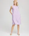 Chico's Sleeveless Scalloped Trim Dress In Purple In Purple