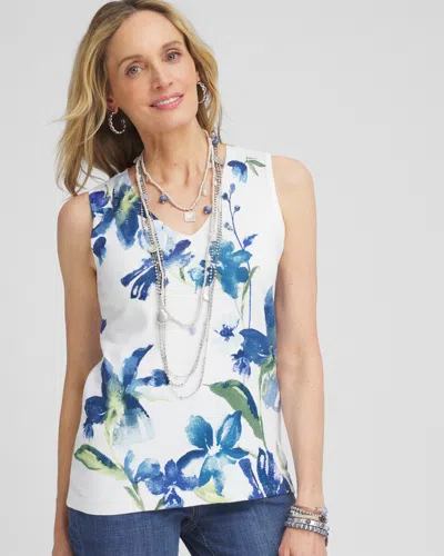 Chico's Sleeveless Sweater-vest Tank In White Size 16/18 |  In Alabaster