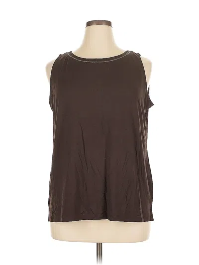 Pre-owned Chico's Sleeveless T-shirt In Brown
