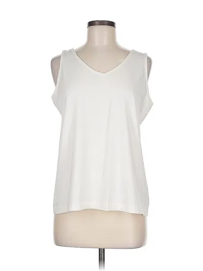 Pre-owned Chico's Sleeveless T-shirt In White