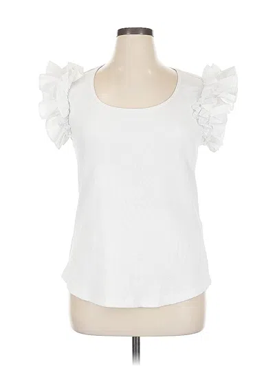 Pre-owned Chico's Sleeveless T-shirt In White