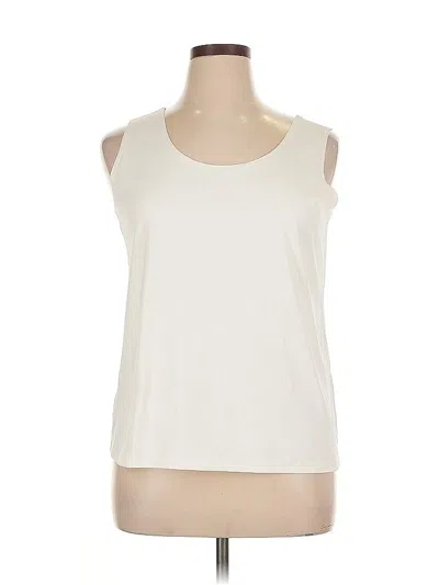 Pre-owned Chico's Sleeveless T-shirt In White