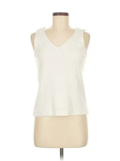 Pre-owned Chico's Sleeveless T-shirt In White